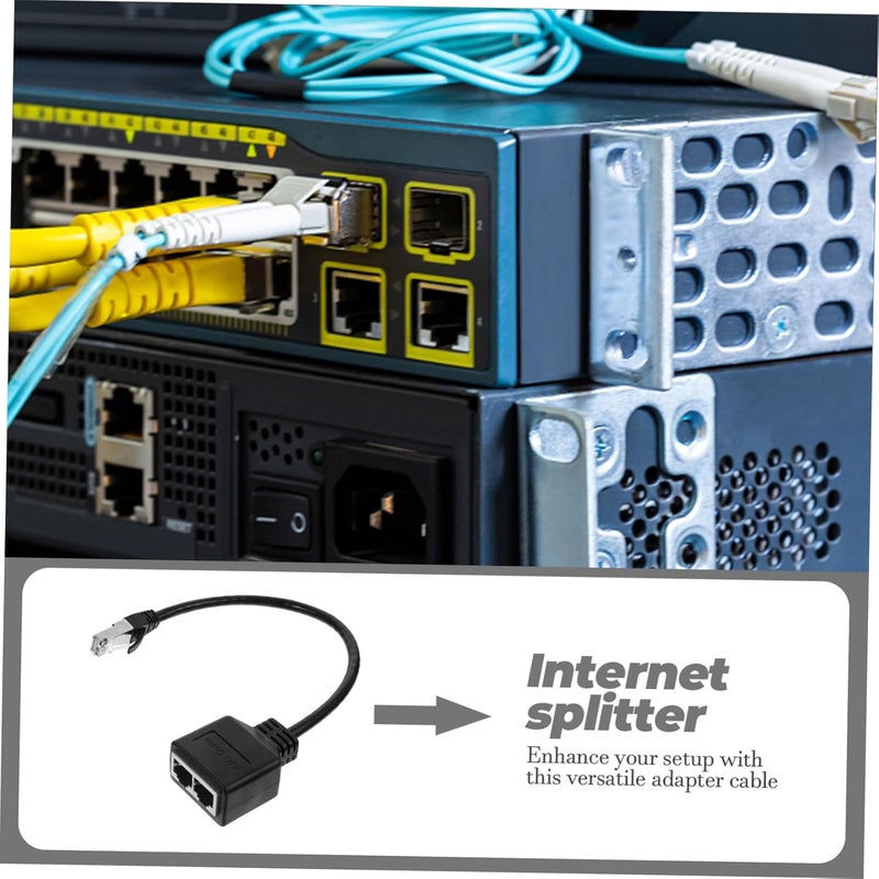 Black Ethernet Splitter Male to Dual Female Coupler High Speed Adapter for Classrooms - Image 5